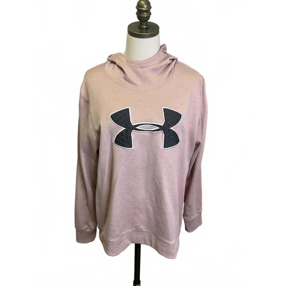 Under Armour UA Women Size XL Blush Pink Athletic Fit Pullover Hoodie Sweatshirt